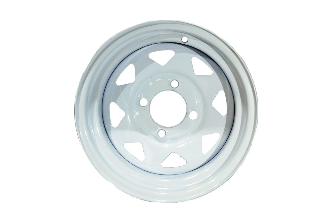 12in x 7in (4 LUG WHITE SPOKE WHEEL 4in BC.)-0