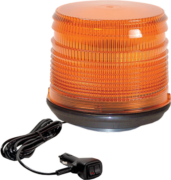 Product Image: L.E.D. STROBE  6 11/16in H X 6 13/32in DIA. AMBER( MAG. MOUNT)