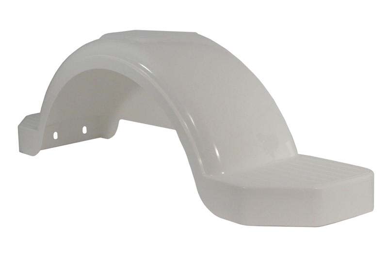 SINGLE AXLE POLY FENDER W/STEP (43in x 9-3/4in)-0