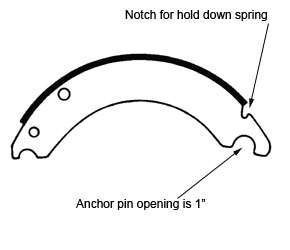 12 1/4in x 5 1/2in BRAKE SHOE KIT-0