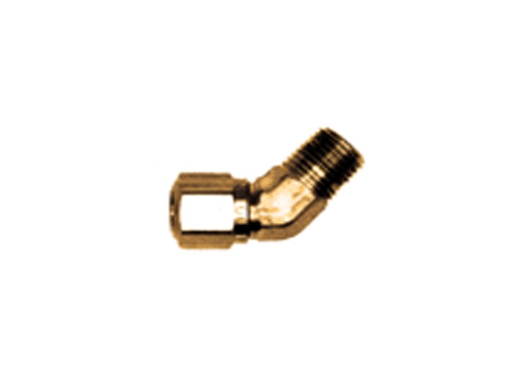 45 DEGREE NYLON TUBING FITTING (1/4in OD, 1/4in NPT)-0