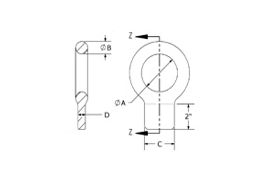 WELD ON TOW RING (10,000 LB.)-2566