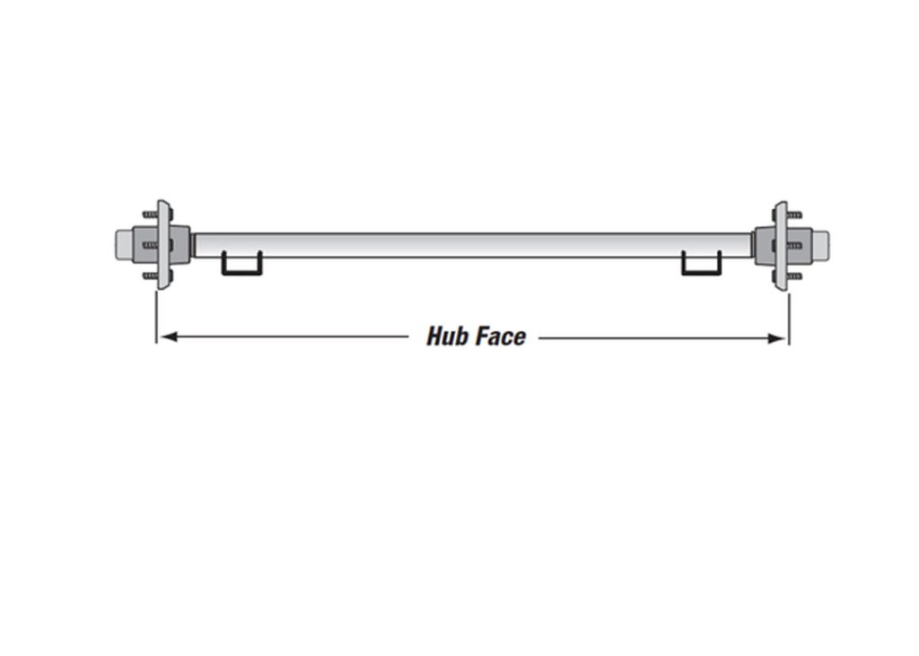 2200# AXLE WITH IDLER HUB, HUB FACE 60