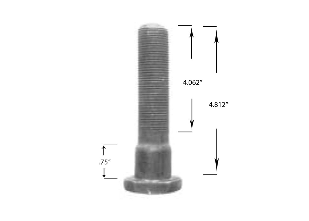 METRIC WHEEL STUD CLIPPED HEAD-0