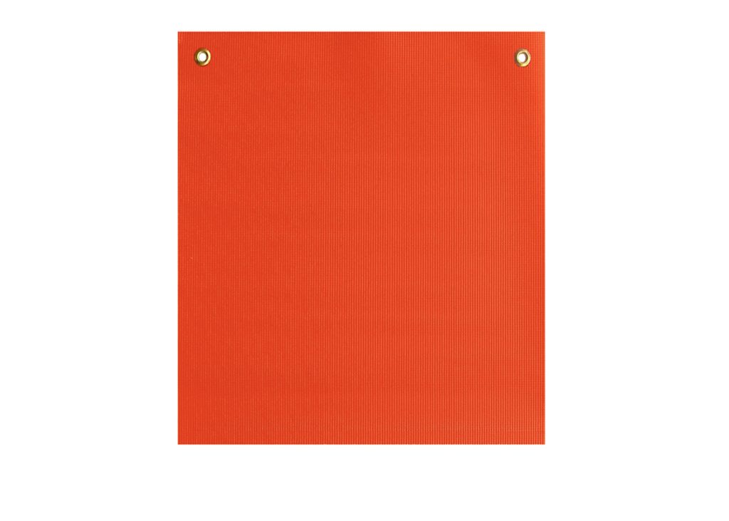 FLAG: 2 BRASS GROMMETS FLUORESCENT ORANGE MESH 18