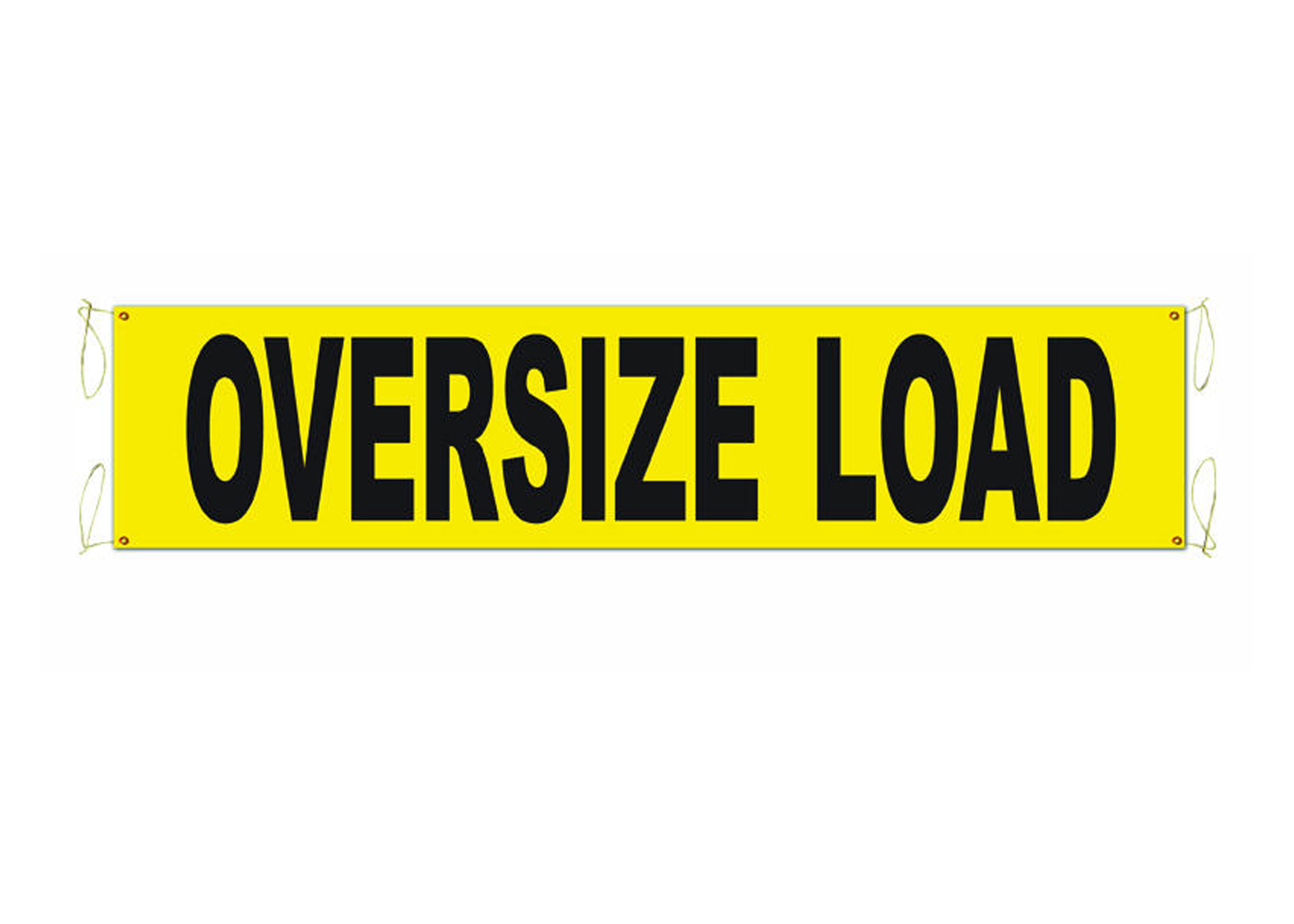 Product Image: 18″ x 84″  WIDE OVERSIZE LOAD BANNER W/2 ROPE