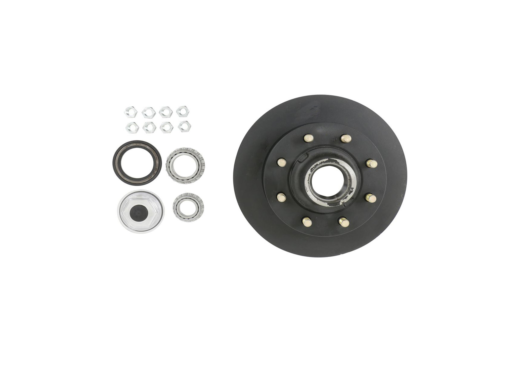 Product Image: DISC BRAKE ROTOR KIT (8 LUG, 6 1/2″ BC. 9/16″ STUD, GREASE)