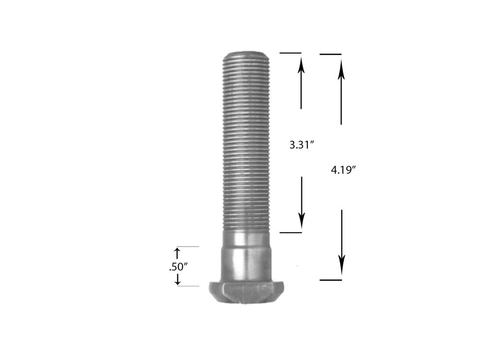 22MM x 1.5 CLIPPED HEAD WHEEL STUD (BOX OF 5)-0