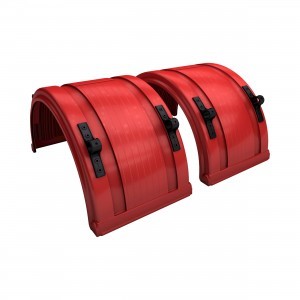 Product Image: SPRAY MATE POLY FULL ROUND FENDERS (RED)(PAIR)