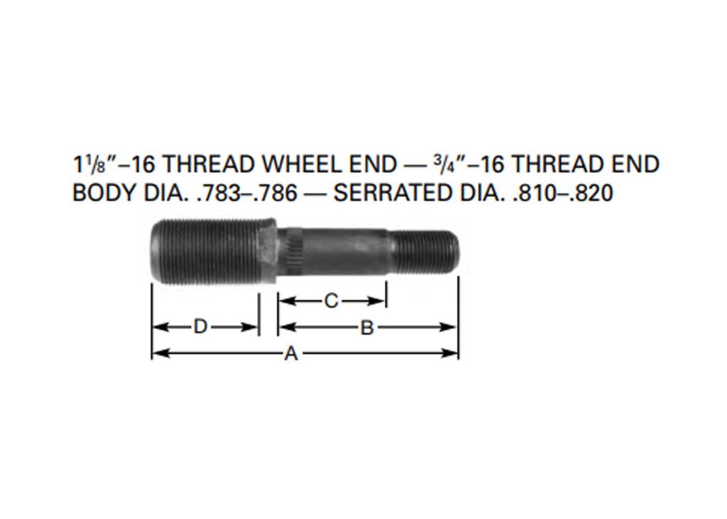 LH DOUBLE END STUD (1 1/8