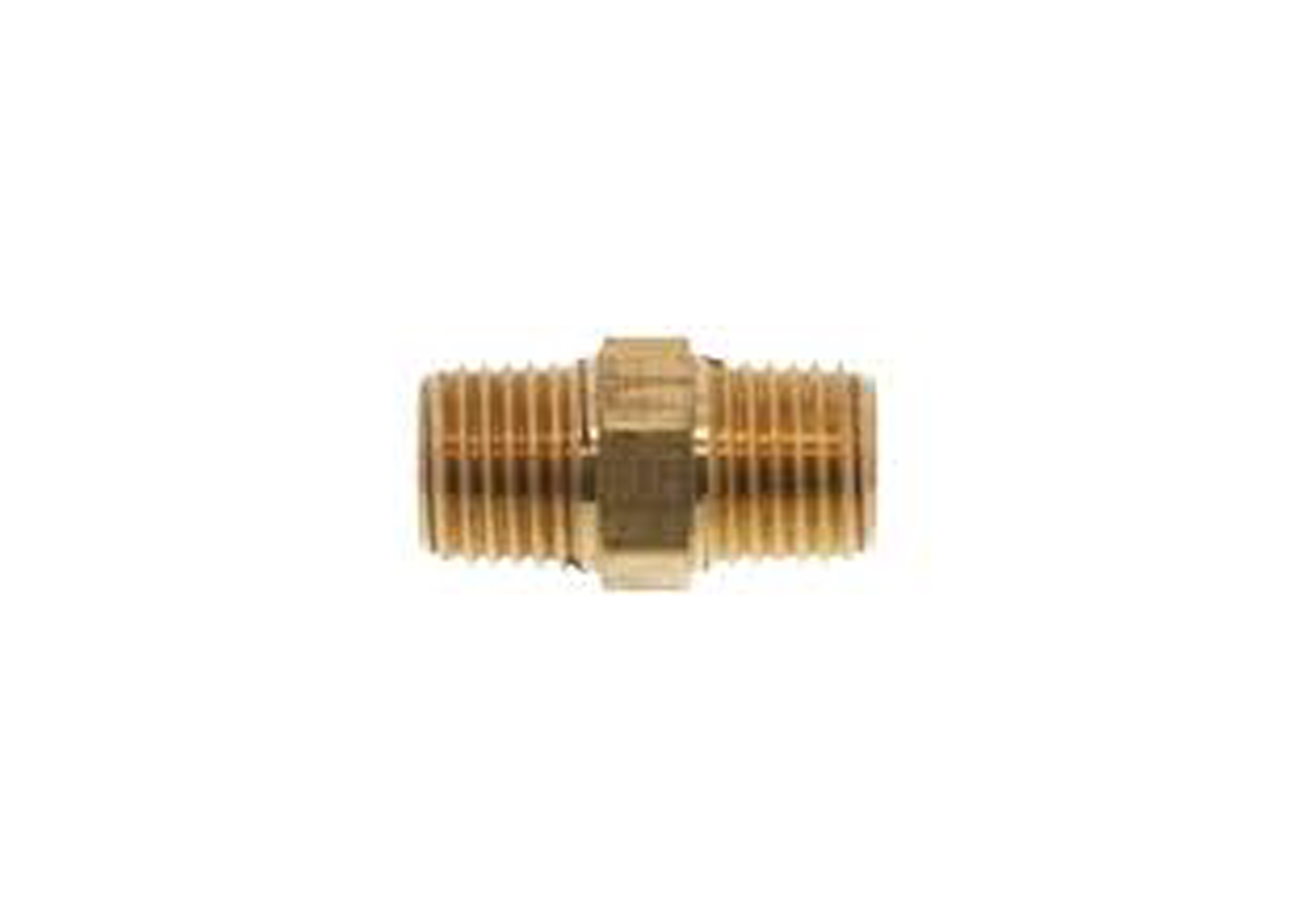 Product Image: BRASS HEX NIPPLE 1/4″ MPT x 1/4″ MPT