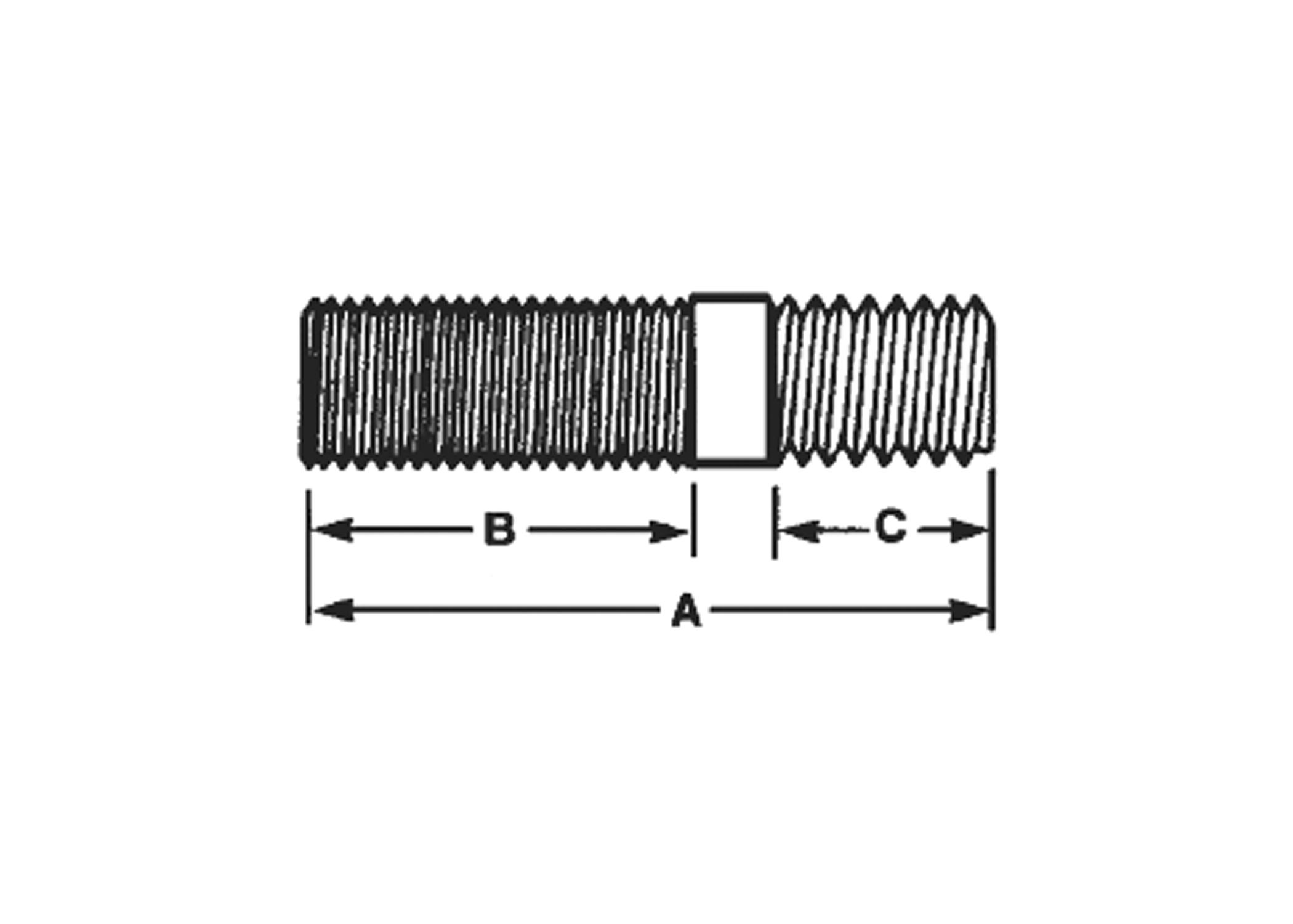 Product Image: 7/16″ DOUBLE END STUD 2 1/2″ LONG (BOX OF 25)